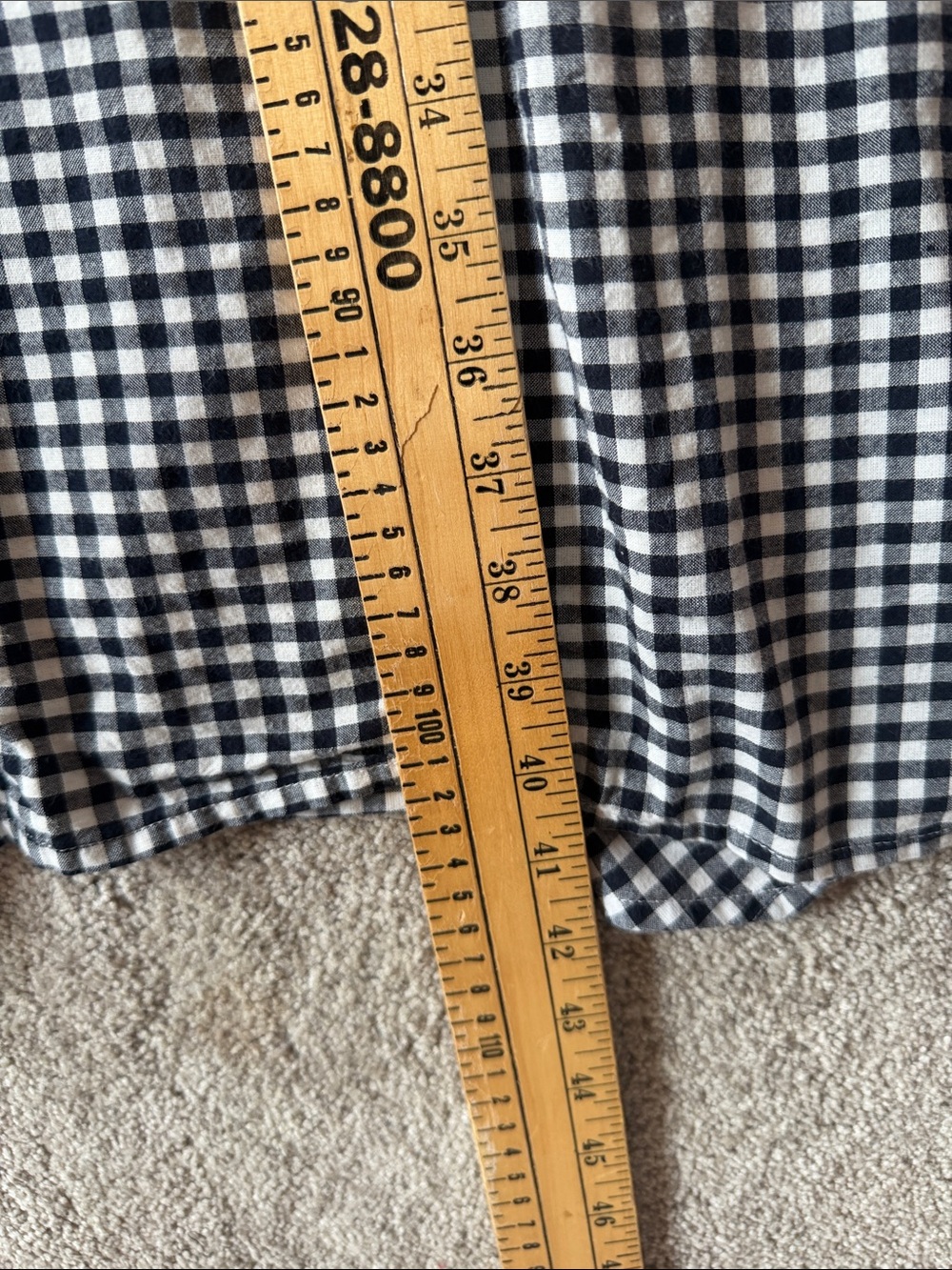 J. Crew Blue Gingham Short Sleeve Dress Size 6P - Picture 11 of 11